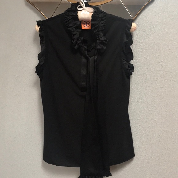 Tory Burch black dress shirt - Picture 1 of 4
